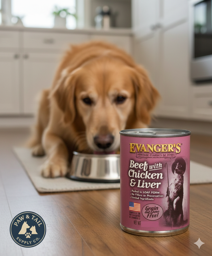 Evanger's Heritage Classic Beef Chicken & Liver Dog Food 20.2oz Jumbo Size 12PCK