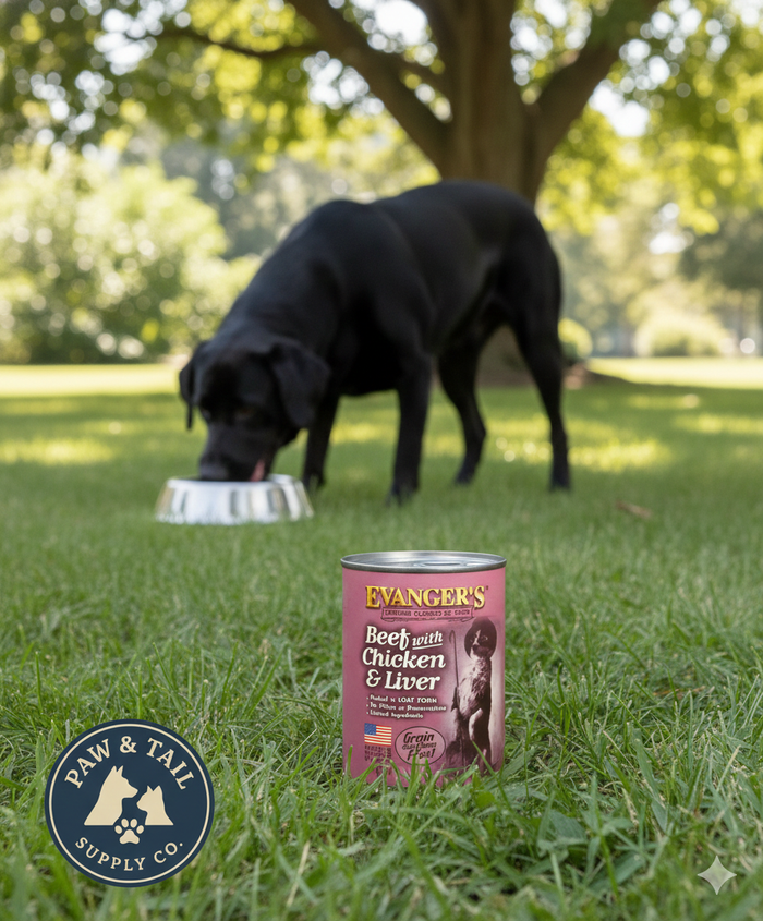 Evanger's Heritage Classic Beef Chicken & Liver Dog Food 20.2oz Jumbo Size 12PCK
