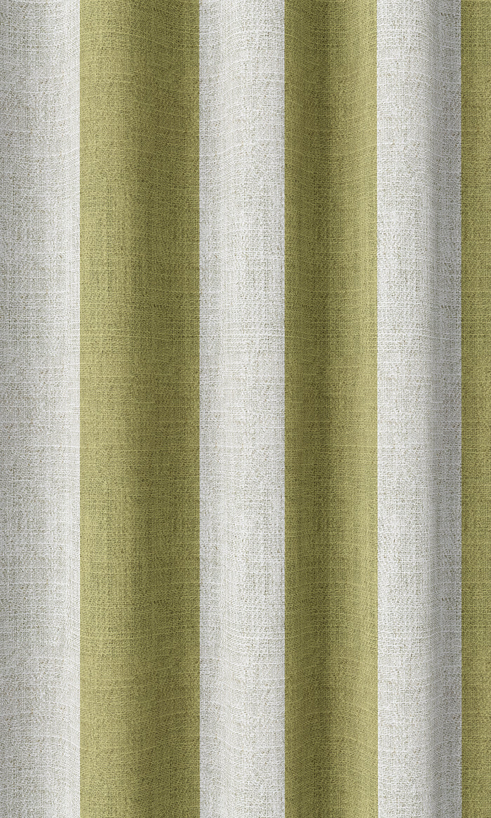 Striped Drapes (Chartreuse Green/ White)
