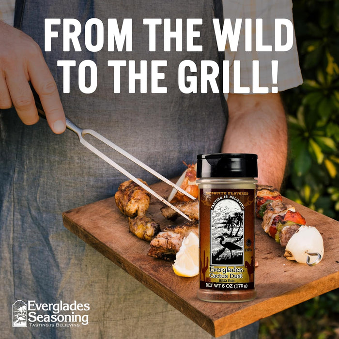 Everglades Cactus Dust BBQ Rub 6 oz. Mesquite Caramelizing Blend Made in USA