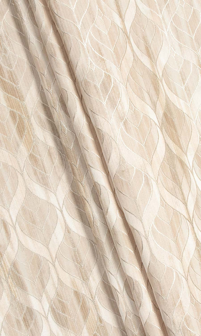 Petal Patterned Curtains (Pale Beige/Brown)