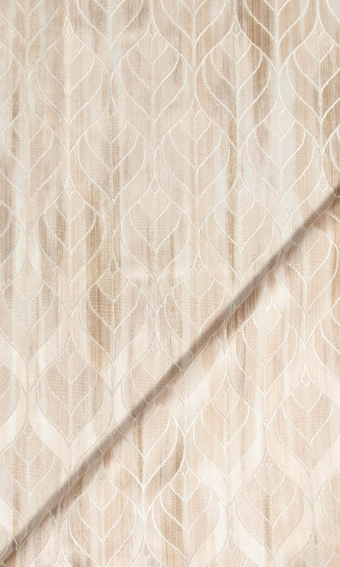 Petal Patterned Curtains / Drapes / Window Drapery Panels (Pale Beige/Brown)