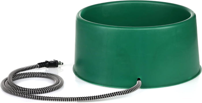 Farm Innovators 1.5Gal Heated Pet Bowl Green 60W Anti-Chew Cord Dogs Cats Winter