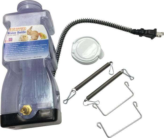 Farm Innovators HRB-20 Heated Water Bottle 32oz for Rabbits & Small Pets