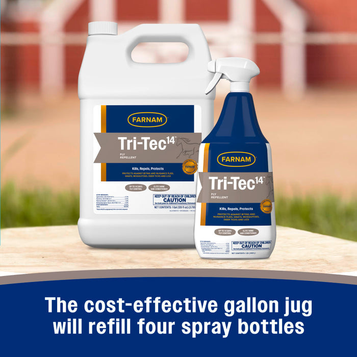 Farnam Tri-Tec 14 Fly Repellent Easy Pour for Horses Gallon 14 Day Protection