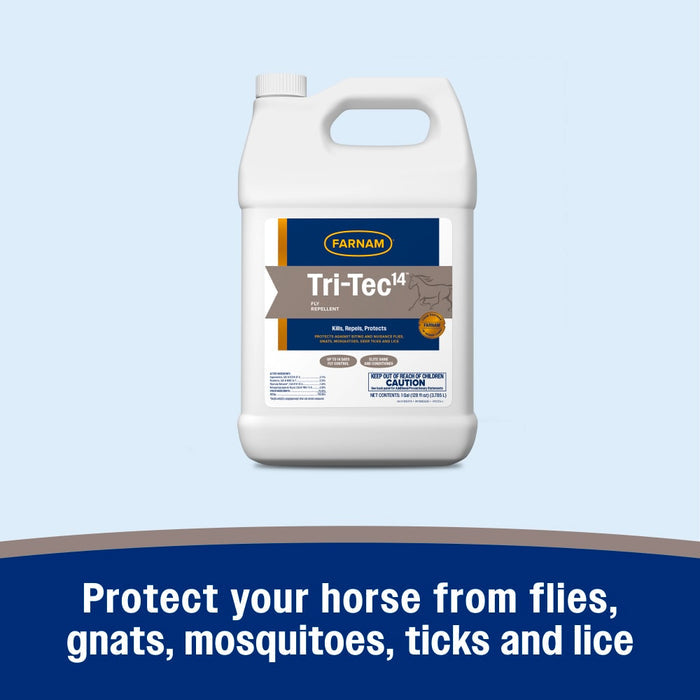 Farnam Tri-Tec 14 Fly Repellent Easy Pour for Horses Gallon 14 Day Protection