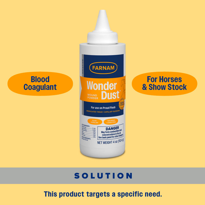 Farnam Wonder Dust Wound Powder for Horses and Show Stock 4 oz.