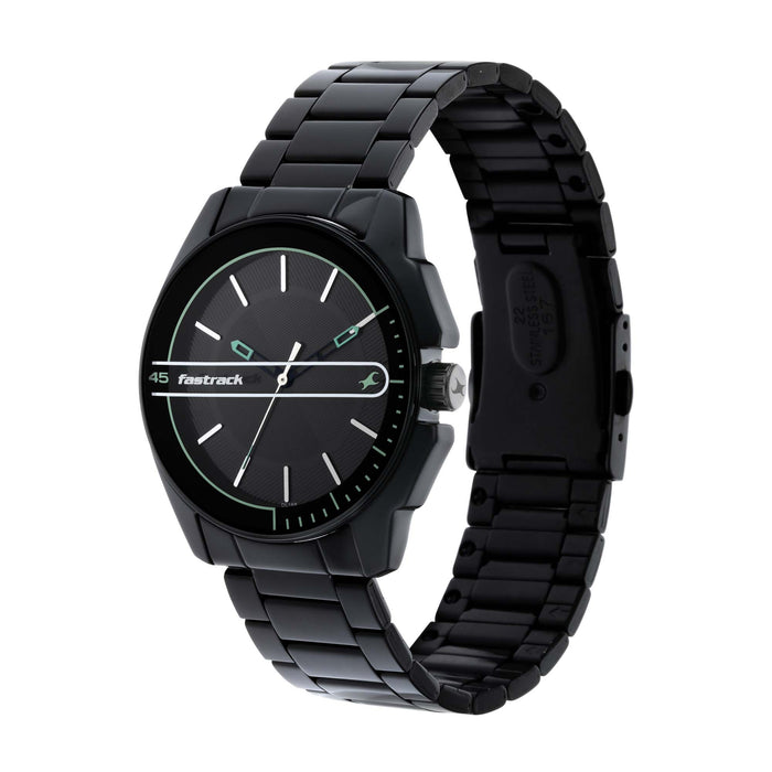 Fastrack Analog Black Dial Men's Watch-3089NM03, Black