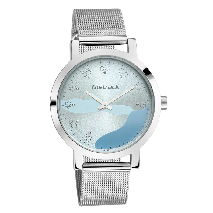 Fastrack Bare Basics Women's Analog Blue Dial Watch-6222SM02/NP6222SM02, Blue