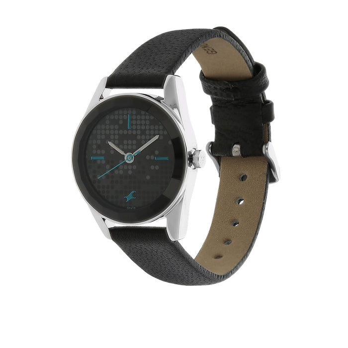 Fastrack Black Dial Analog Watch for Women 6144SL02
