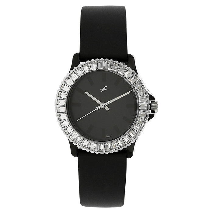 Fastrack Black Dial Analog Watch for Women 9827PP02