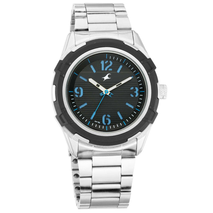 Fastrack FastFit Watch with Black Dial and Stainless Steel Strap 3225KM01