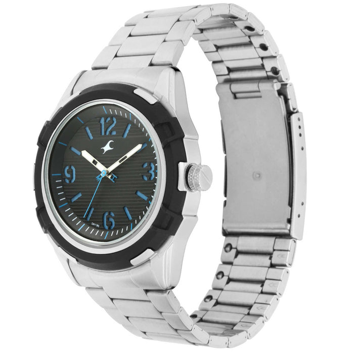 Fastrack FastFit Watch with Black Dial and Stainless Steel Strap 3225KM01