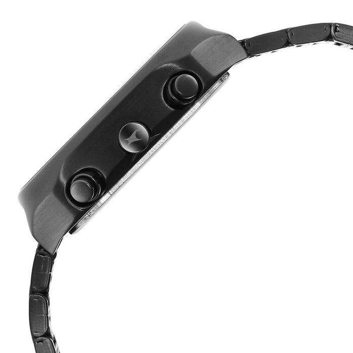 Fastrack Fleek Quartz Multifunction Black Dial Stainless Steel Strap Watch For Guys