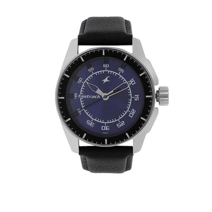 Fastrack Men's Quartz Watch with Analog Display and Leather Bracelet 3089SL01