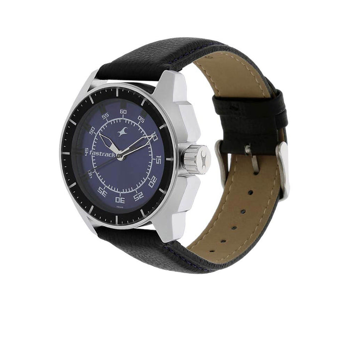 Fastrack Men's Quartz Watch with Analog Display and Leather Bracelet 3089SL01