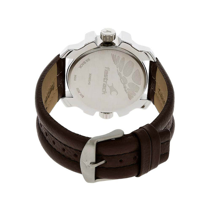 Fastrack Men's Quartz Watch with Analog Display and Leather Bracelet 3098SL02