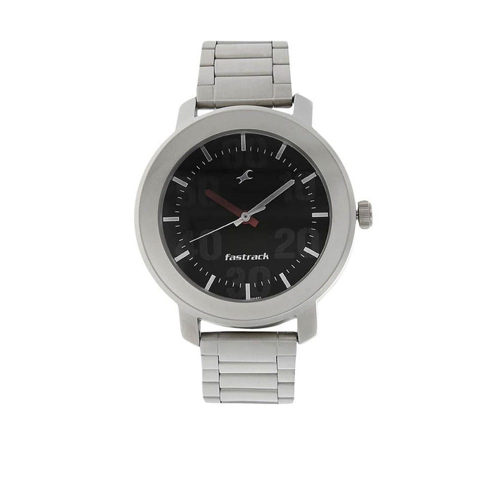 Fastrack Men's Quartz Watch with Analog Display and Stainless Steel Bracelet 3121SM02
