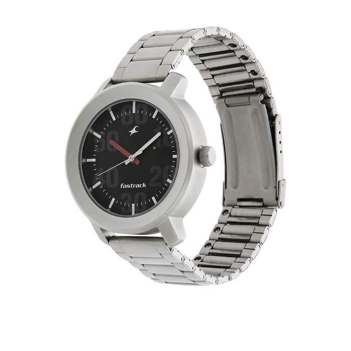 Fastrack Men's Quartz Watch with Analog Display and Stainless Steel Bracelet 3121SM02