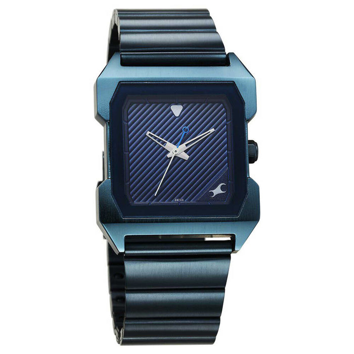 Fastrack Pulse Quartz Analog Blue Dial With Blue Stainless steel Strap Watch for Guys