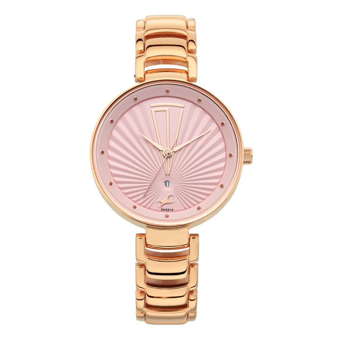 Fastrack Ruffles Analog Pink Dial Women's Watch-6216WM01/NP6216WM01, Pink