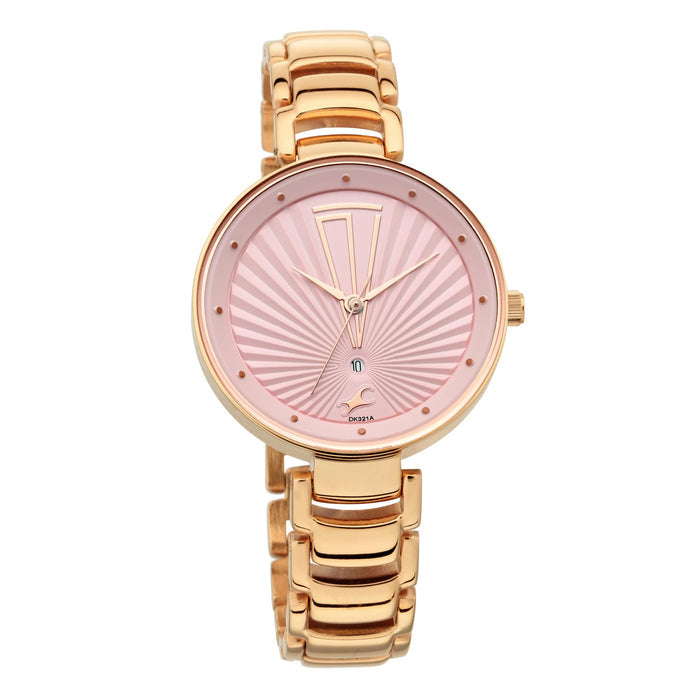 Fastrack Ruffles Analog Pink Dial Women's Watch-6216WM01/NP6216WM01, Pink
