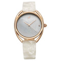 Fastrack Silver Round Dial Two Toned Strap Watch For Ladies