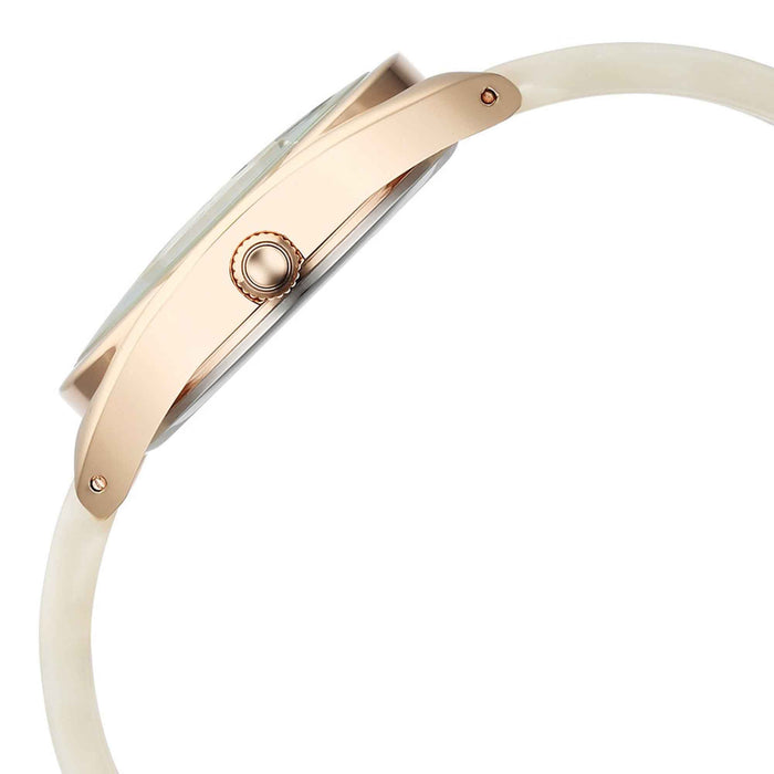 Fastrack Silver Round Dial Two Toned Strap Watch For Ladies