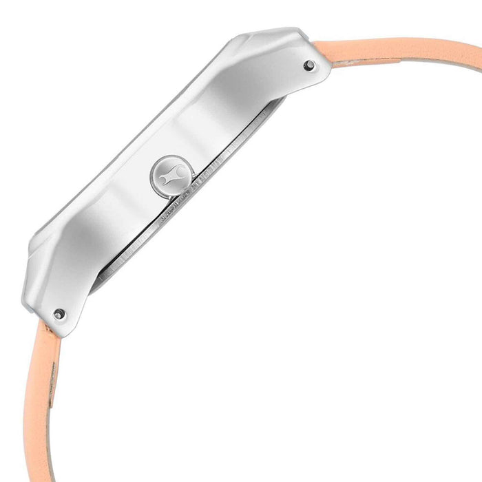 Fastrack Snob X Pink Dial Leather Strap Watch for Girls