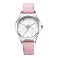 Fastrack Stunners Silver Dial Leather Strap Watch for Girls 6152SL08