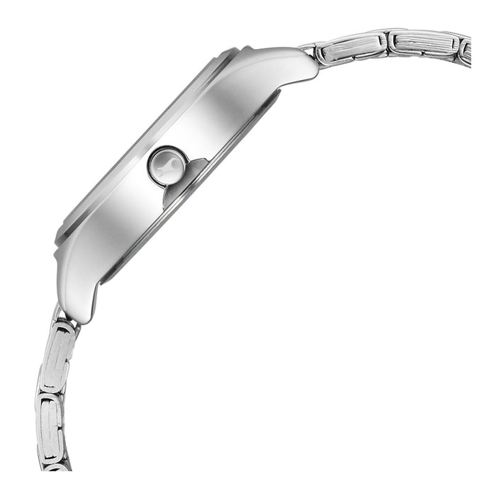 Fastrack Stunners Silver Dial Metal Strap Watch for Girls 6152SM08
