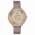 Fastrack Stunnerse Quartz Multifunction Rose Gold Dial Leather Strap Watch for Girls