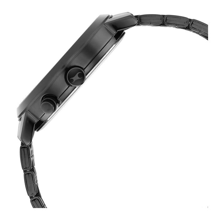Fastrack Tick Tock Quartz Analog Black Dial Metal Strap Watch for Guys