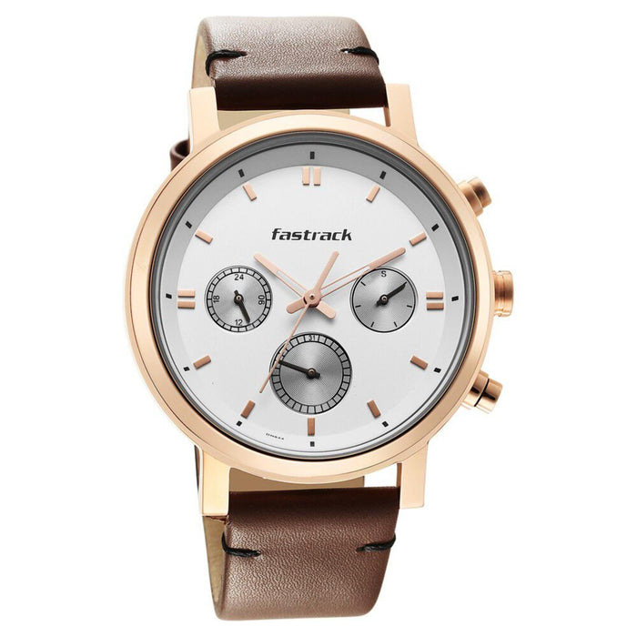 Fastrack Tick Tock White Dial Watch for Guys
