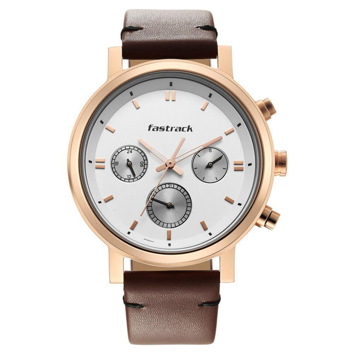 Fastrack Tick Tock White Dial Watch for Guys