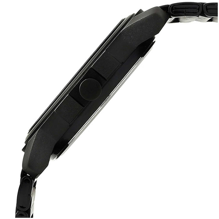 Fastrack Watch with Black Stainless Steel Strap for Guys 3039NM02, Black, Free Size, bracelet