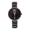Fastrack Women Stainless Steel Black Dial Analog Watch -Nr6216Nm01, Band Color-Black