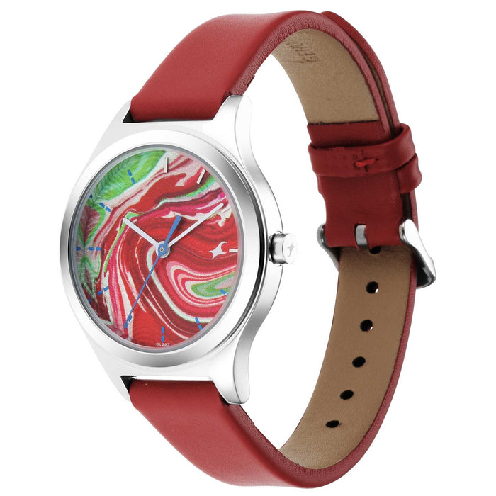 Fastrack Women's Quartz Watch with Analog Display and Leather Bracelet 6152SL07