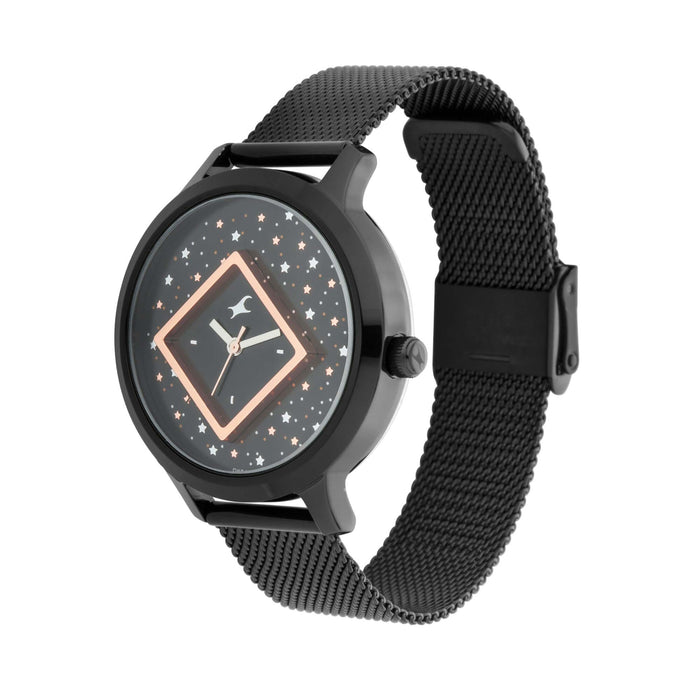 Fastrack x Ananya Panday-Fit Out Analog Blue Dial Women's Watch-NN6210NM03/NR6210NM03, Black, Analog Watch