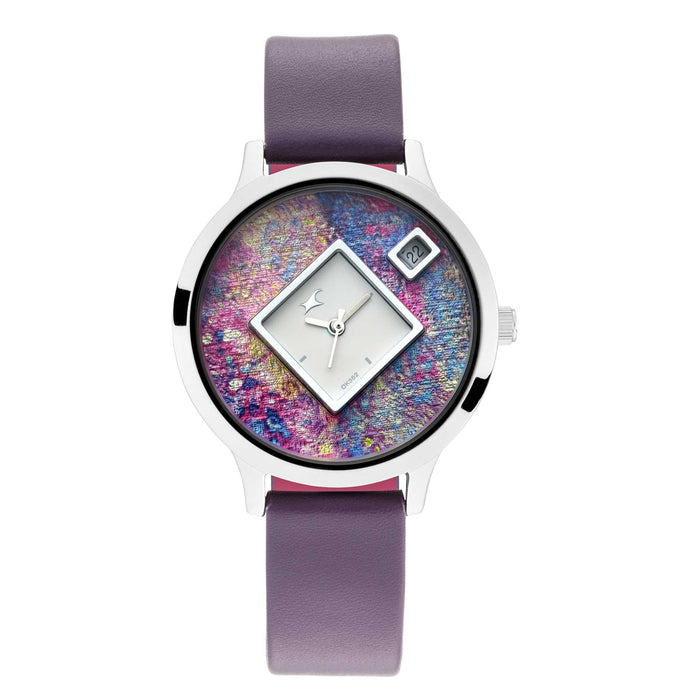 Fastrack x Ananya Panday-Fit Out Analog Multicolor Dial Women's Watch-NN6210SL02, Purple, strap