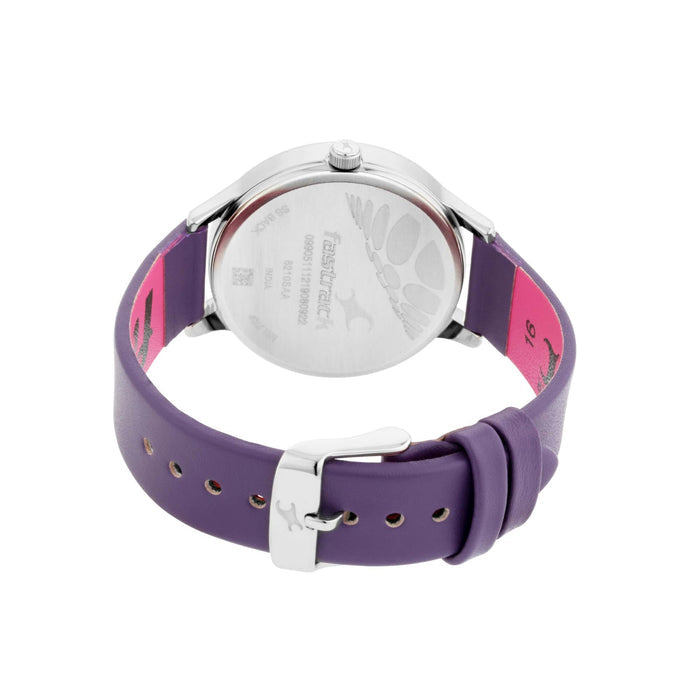 Fastrack x Ananya Panday-Fit Out Analog Multicolor Dial Women's Watch-NN6210SL02, Purple, strap