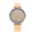 Fastrack x Ananya Panday Ruffles - Beige Dial Analog Watch with Day & Date Function 6207SL02, Beige, strap