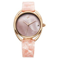 Fastrack Younique Quartz Analog Pink Color Mother Of Pearl Dial Acetate And Metal Strap Watch For Girls