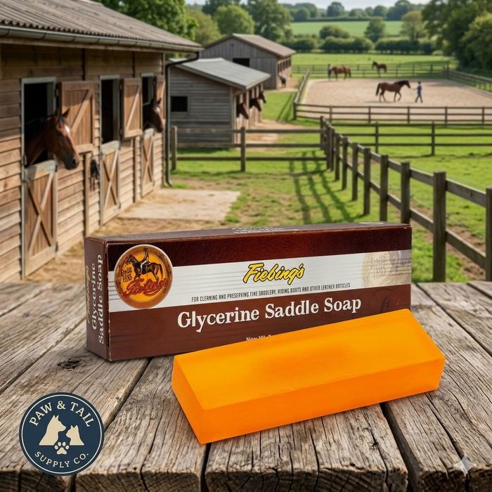 Fiebing's Glycerine Saddle Soap Bar 7 oz. Clean & Preserve Leather, Satin Finish