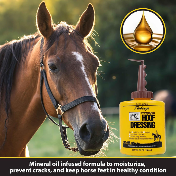 Fiebing's Hoof Dressing Treat Horse Hooves and Brittle Feet 32 oz. 3-Pack