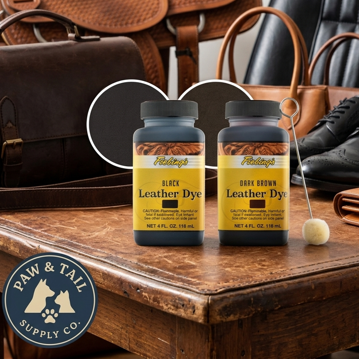 Fiebings Leather Dye Black/Brown With Applicator 4 oz.