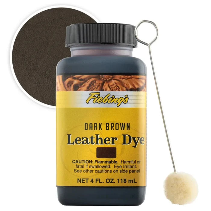 Fiebings Leather Dye Black/Brown With Applicator 4 oz.