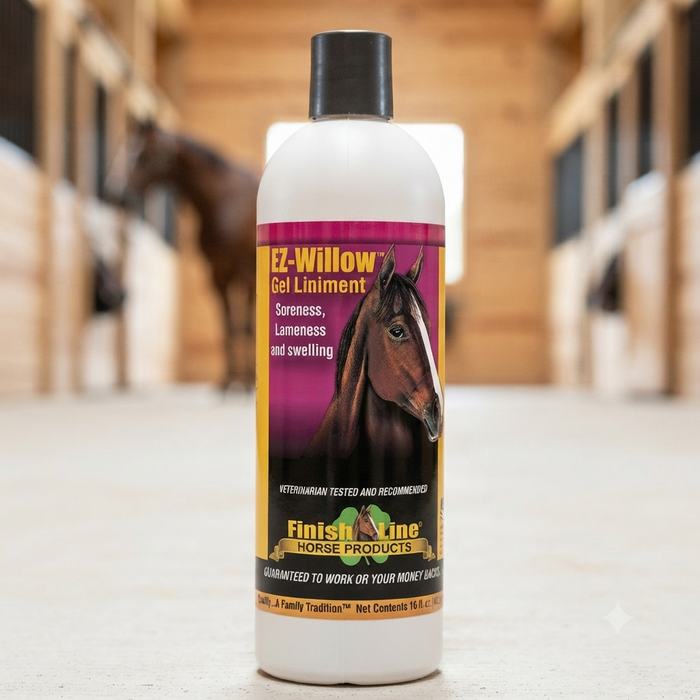 Finish Line EZ-Willow Cooling Gel for Horses Liniment Formula 16 oz.