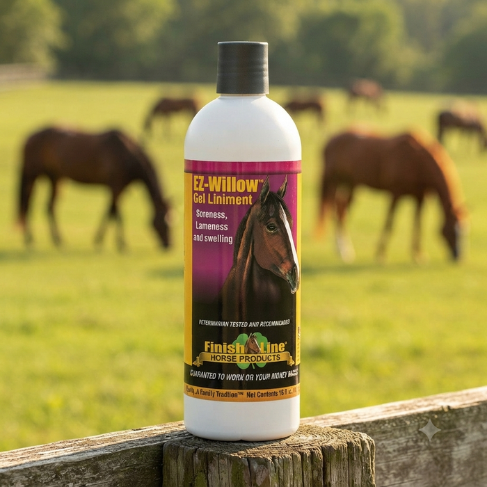 Finish Line EZ-Willow Cooling Gel for Horses Liniment Formula 16 oz.