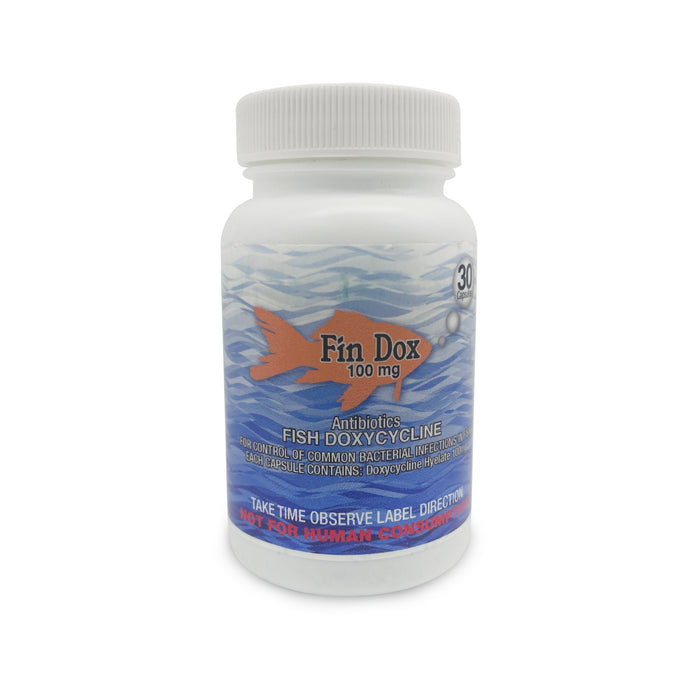 Fish Dox 100mg Capsules for Aquarium Fish – 30 Count – Water Care Support